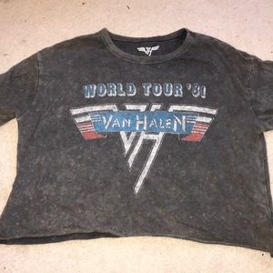 American Eagle Outfitters Tops - American Eagle Van Halen cropped tee American Eagle Outfitters Tops - American Eagle Van Halen cropped tee
